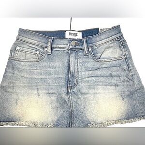 PINK VS High Waisted Cut Off Light Wash Distressed Denim Pocket Shorts (NWT)